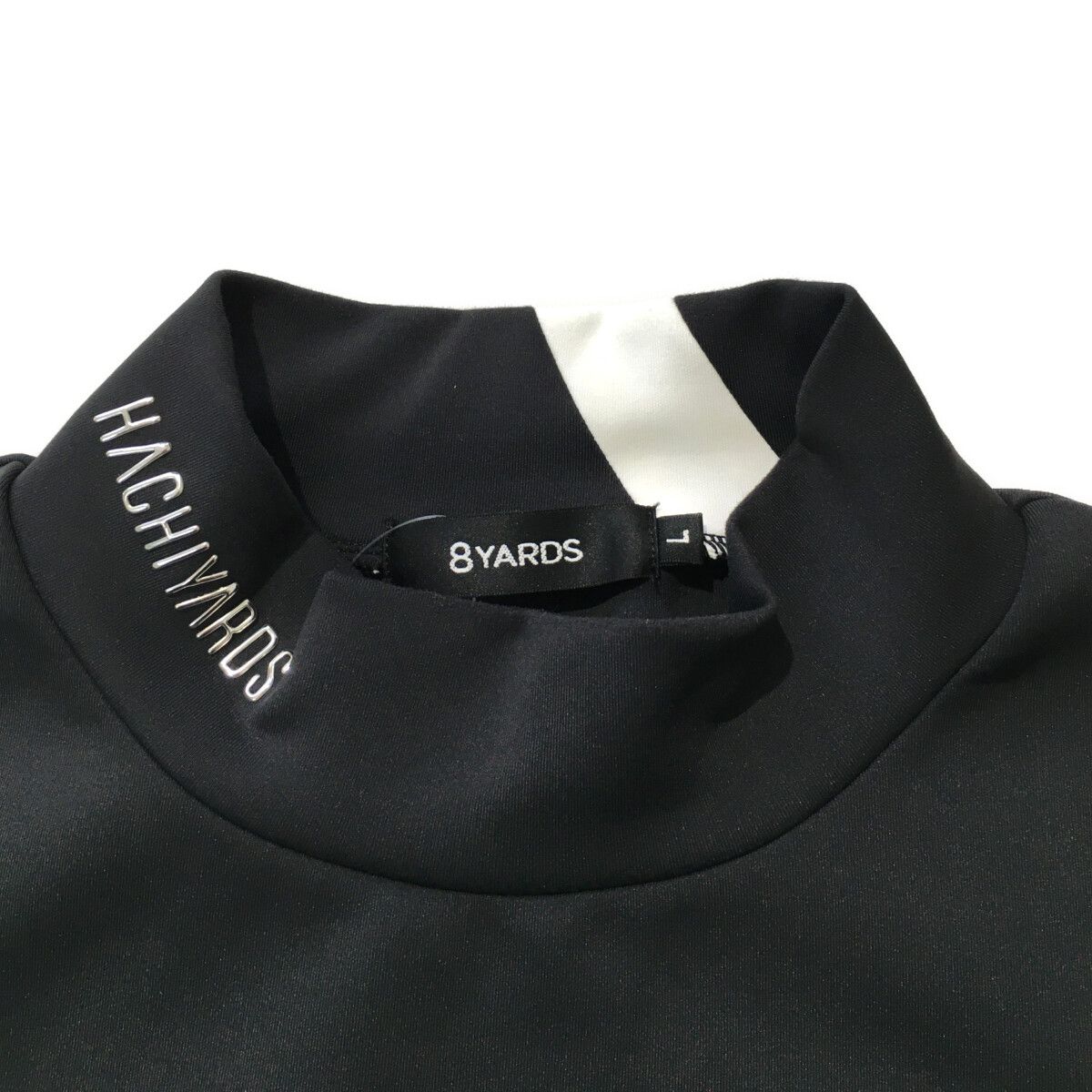 中古 メンズ ハチヤーズ 8YARDS 半袖シャツ L 黒 ブラック モック