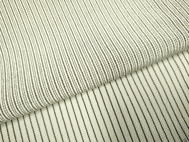 平和屋着物▽本塩沢 訪問着 単衣 縞 正絹 逸品 DAAR5505du 平和屋