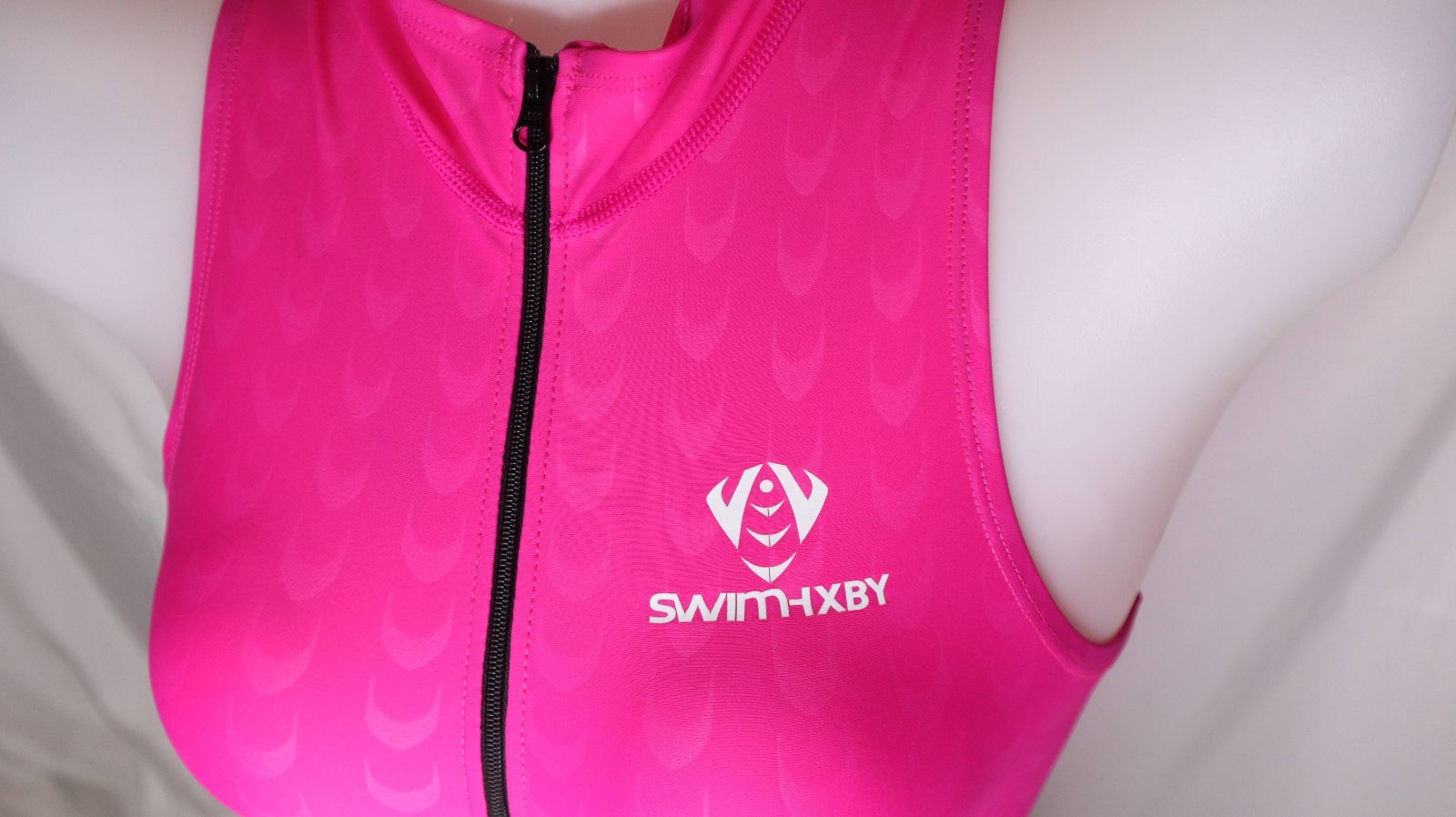 SWIMHXBY 競泳水着 レディース ピンク フロントジップ 8-10XL