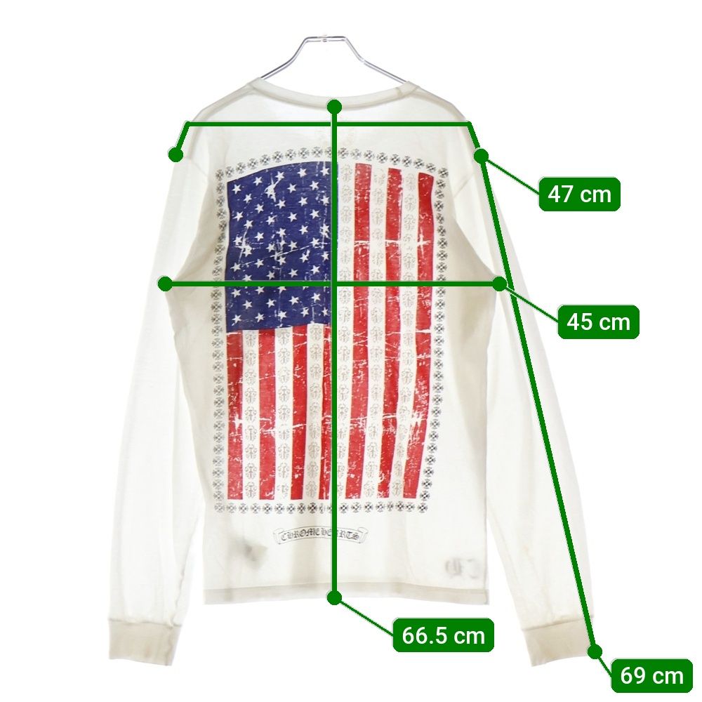 Chrome Hearts アメリカ国旗デザイン 長袖カットソー クロムハーツ