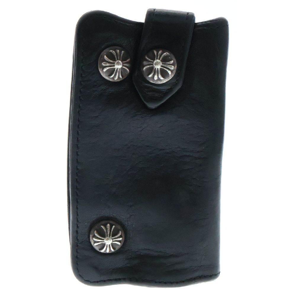 CHROME HEARTS クロムハーツ　クロスボールボタン　レザーキーケース CHROME HEARTS (クロムハーツ) KEY CASE クロスボールボタン