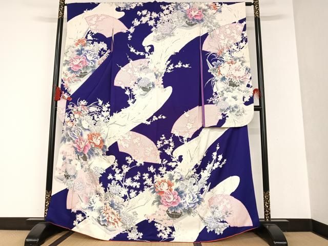 平和屋着物□豪華振袖 刺繍 飾花文 暈し染め 銀彩 正絹 逸品