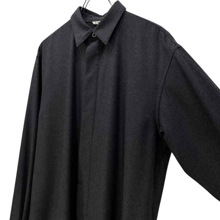 AURALEE 20AW WOOL FULLING FLANNEL CLOTH SHIRTS ウールフランネル