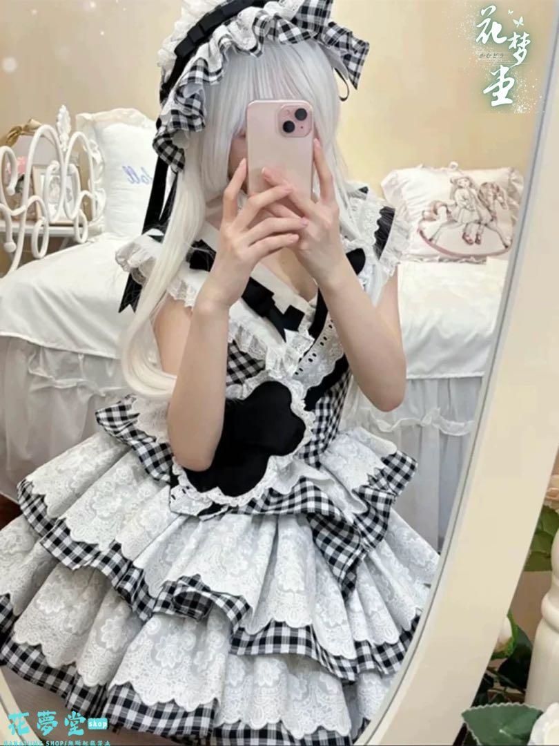 25年 コスプレ 春夏のお出かけに チェック柄ミニフ ワンピース 撮影会 舞台 イベント 原野空間-79