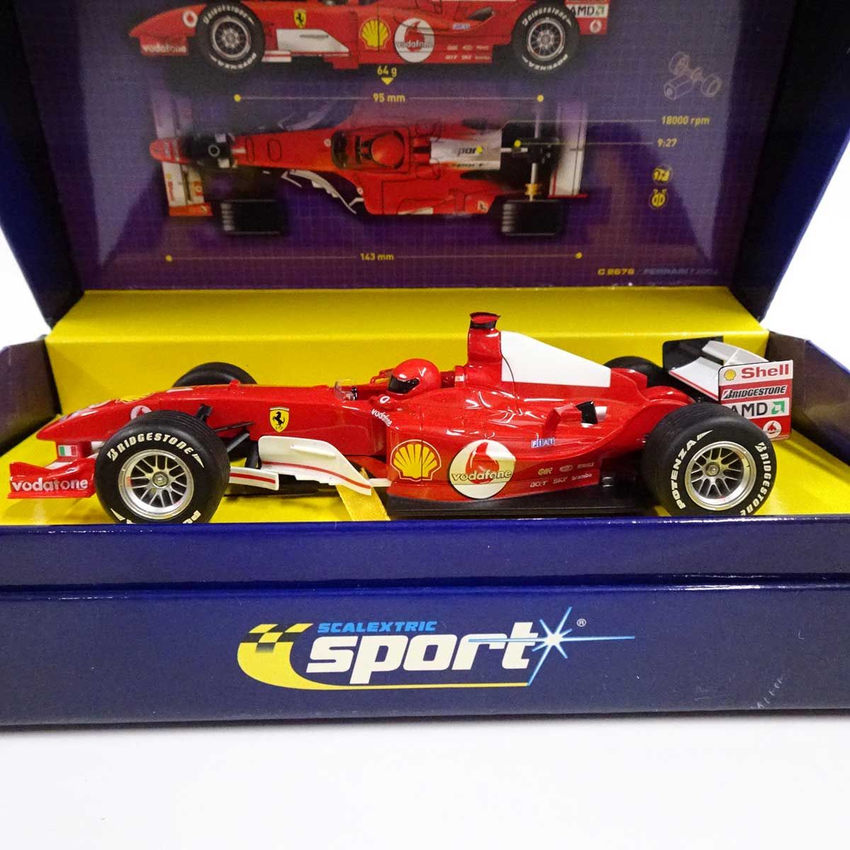 未使用】Scalextric 1/32 スロットカー Ferrari F2004 Michael