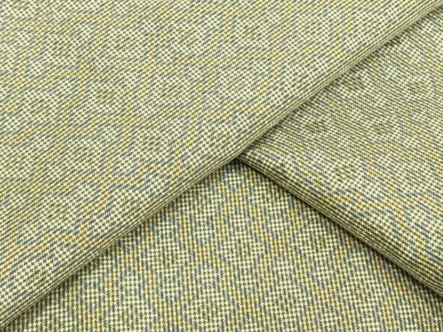 平和屋着物▽本場大島紬 単衣 7マルキ 幾何学文様 正絹 逸品 AAAW7578fy