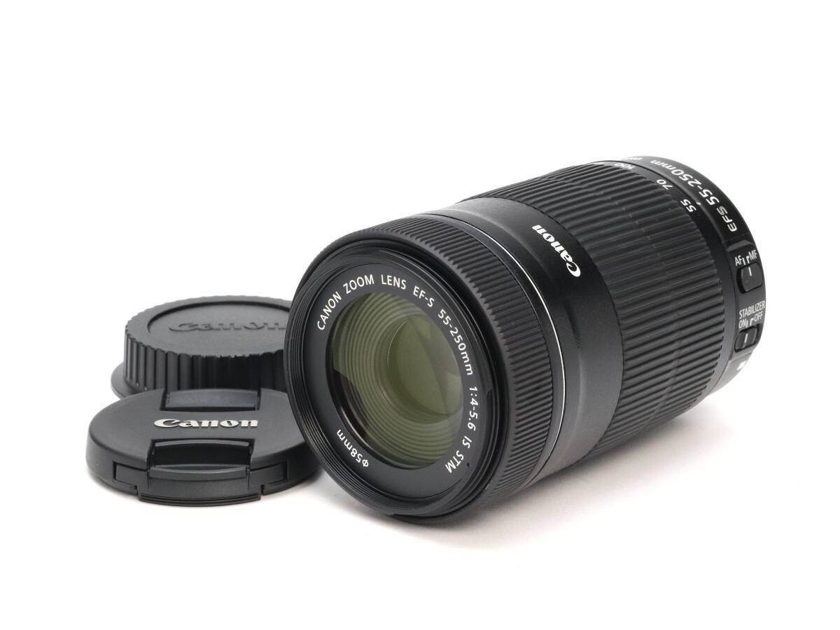 A (美品) Canon キヤノン EF-S 55-250mm F4-5.6 IS STM 初期不良