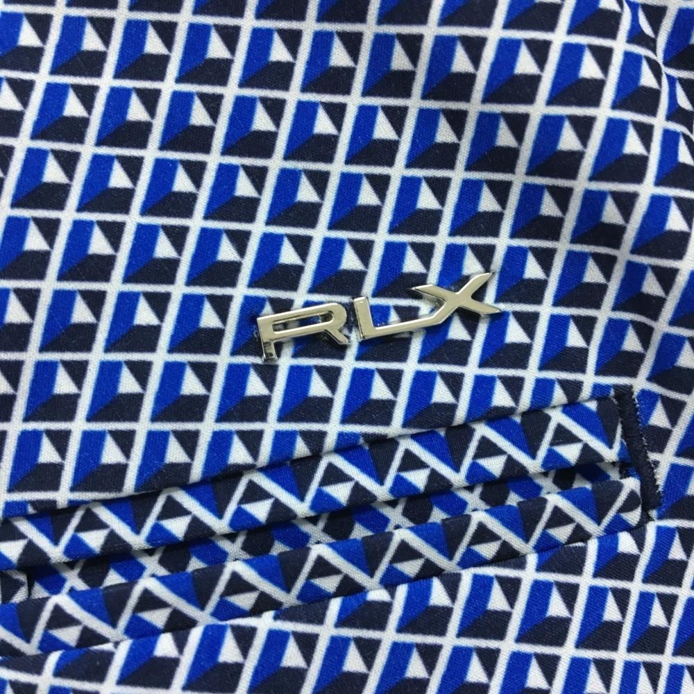 RLXラルフローレン パンツ 白×ブルー 総柄 ストレッチ メンズ 31