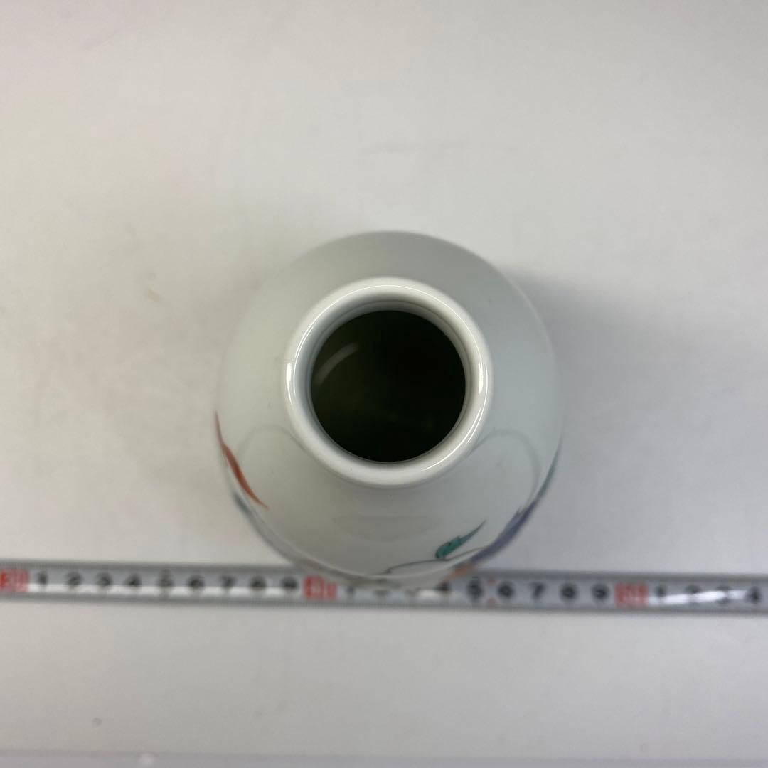 酒井田柿右衛門 きつねと紅葉の図 花瓶 高さ17㎝ 東