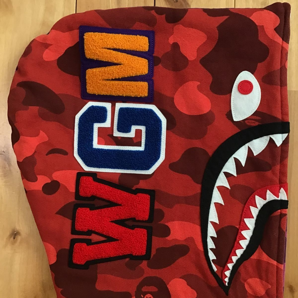 A BATHING APE COLOR CAMO CRAZY SHARK FULL ZIP HOODIE エイプ