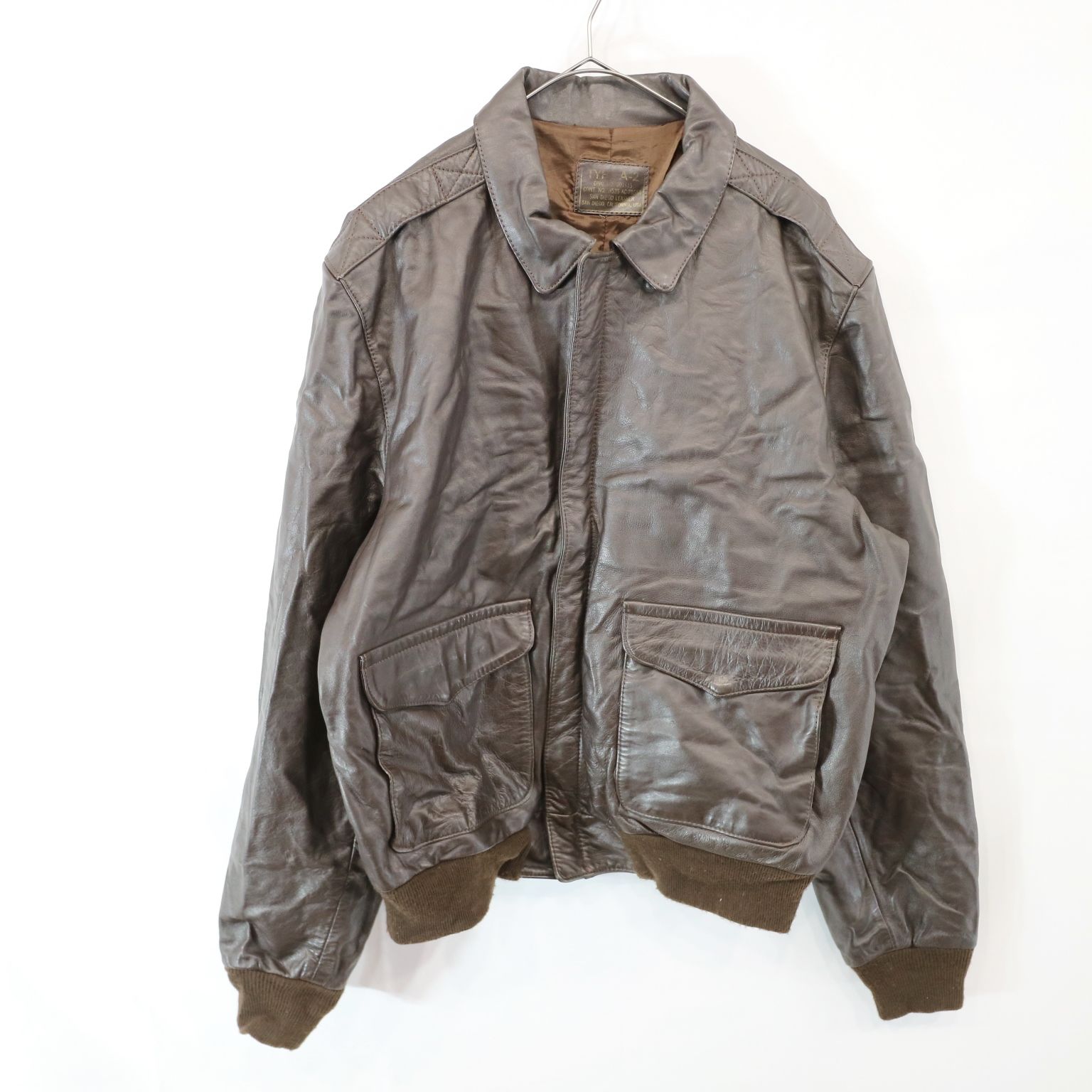 90s San Diego Leather 米軍 U.S.ARMY A-2 フライトジャケット