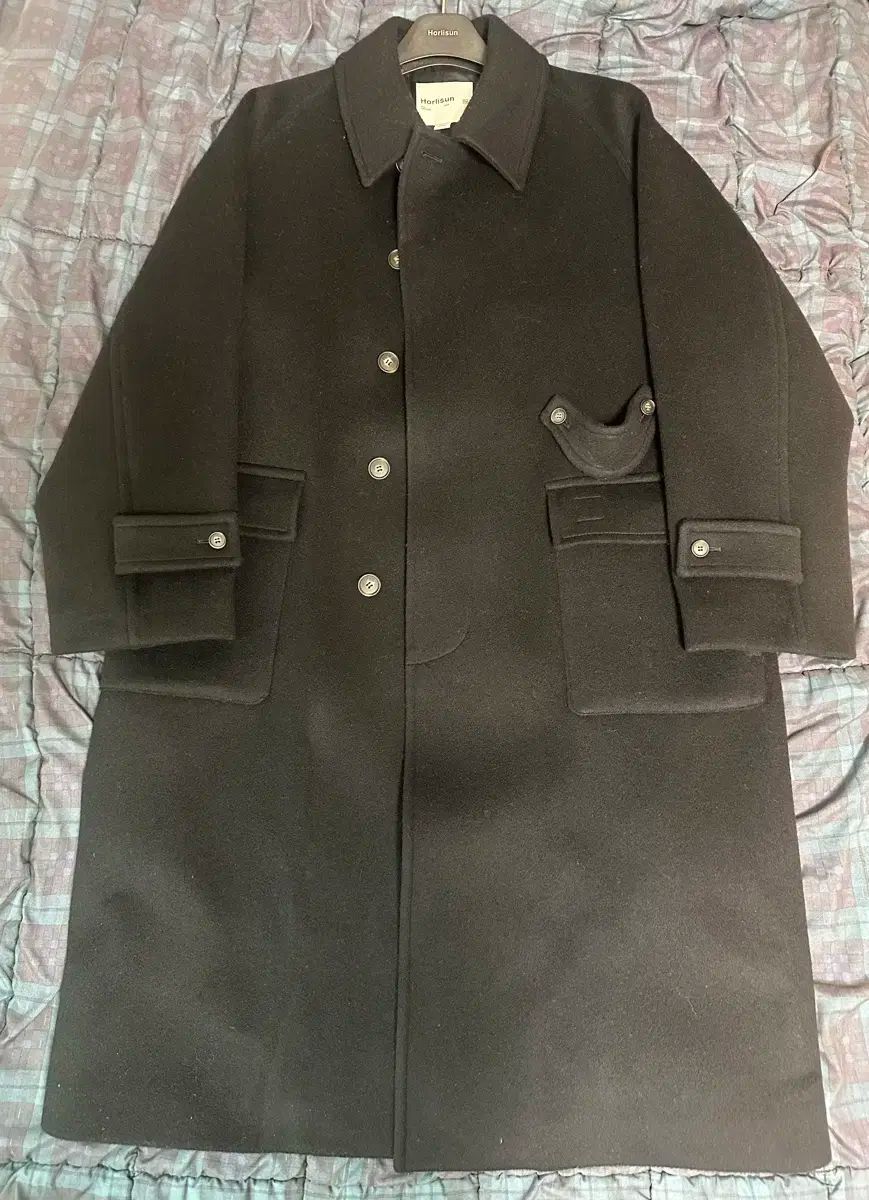 ホーリーサン ウィンターコート ウールコート ダークネイビー Lサイズ