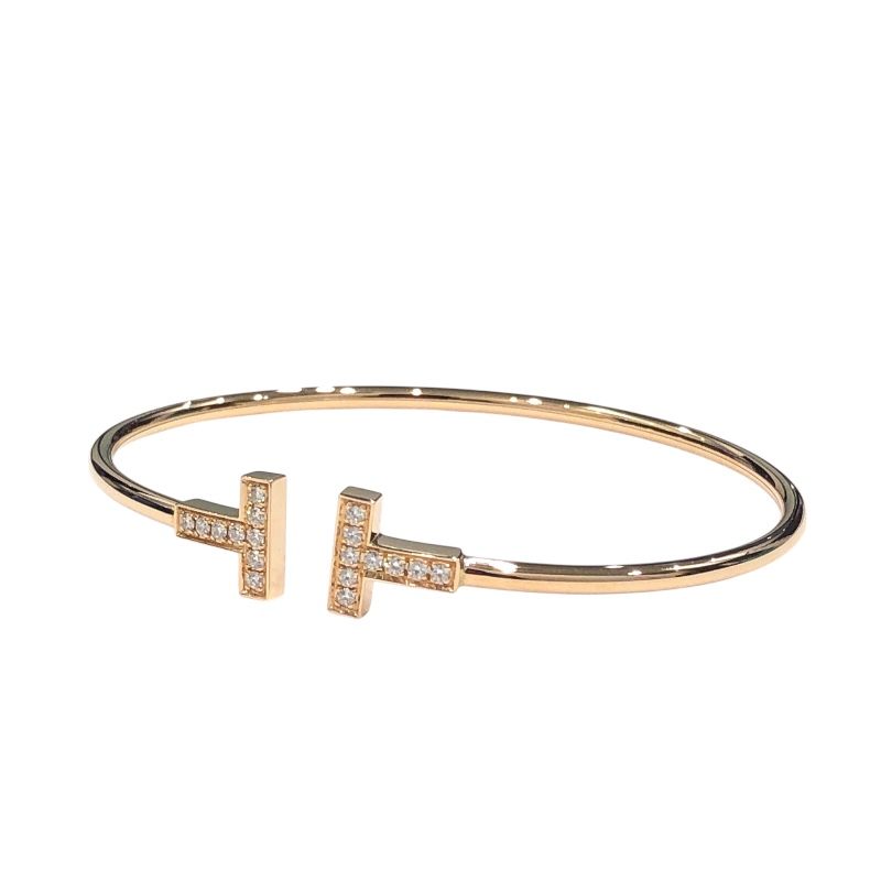 ティファニー TIFFANY＆CO Tワイヤーダイヤブレス K18イエローゴールド 750YG|ダイヤモンド ジュエリー