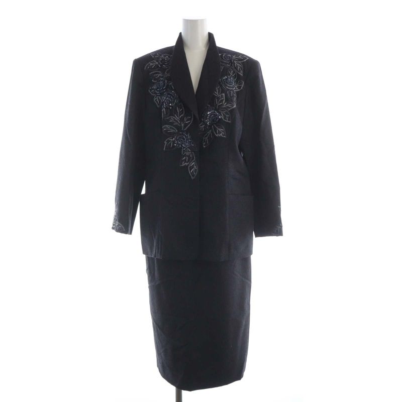 ★美品★ HANAE  MORIセットアップ　ジャケット　スカート38 HANAE MORI - HANAE MORI ハナエモリ ブラックフォーマル