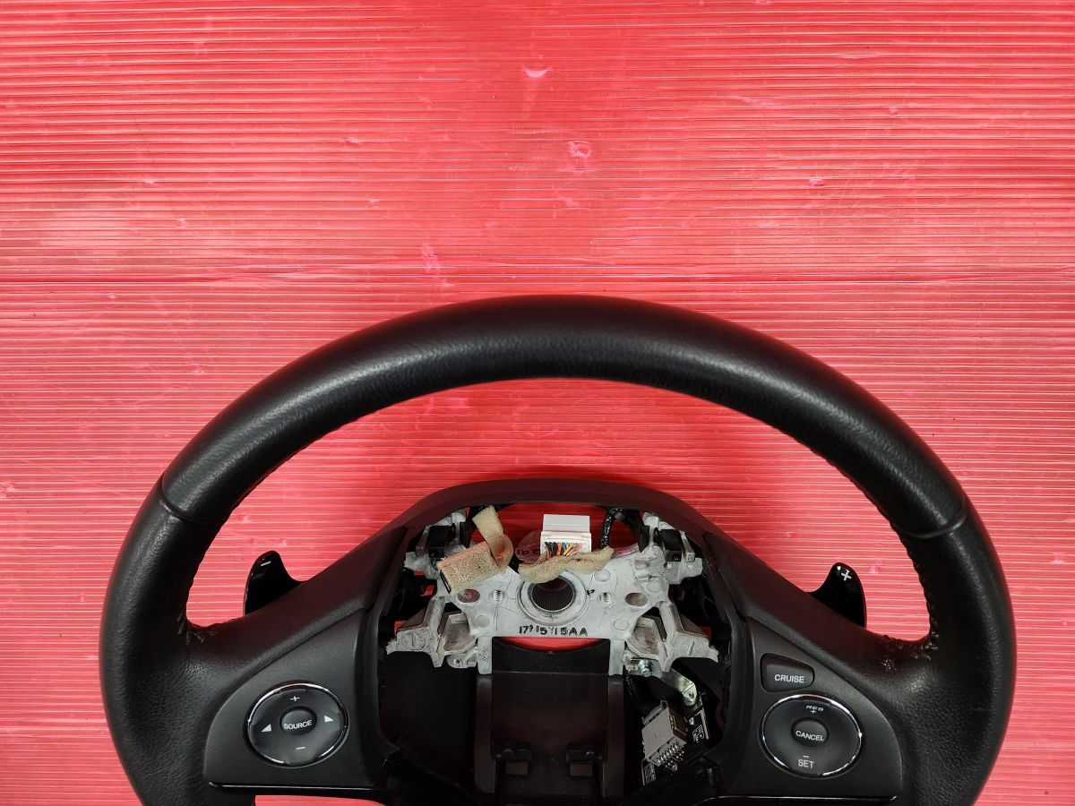 ホンダ RU3 ヴェゼル ハイブリッド 前期 純正 レザーハンドル RU4 ステアリング