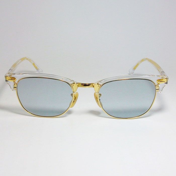 ReVision リビジョン x RayBan レイバン CLUBMASTER クラブマスター 眼鏡 メガネ フレーム サングラス RB5154-5762-49 RESGY RX5154-5762-49 RESGY クリア ゴールド スモーキーグレー