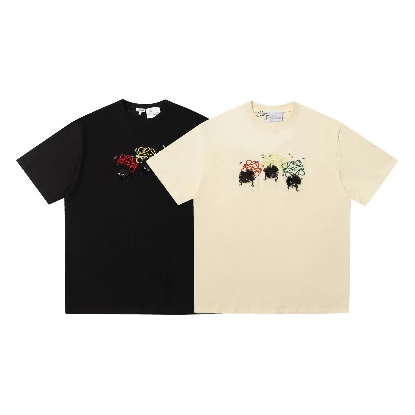 LOEWE ロエベ  Tシャツ半袖 男女兼用千と千尋の神隠し XS S M Lブラックベージュ6222