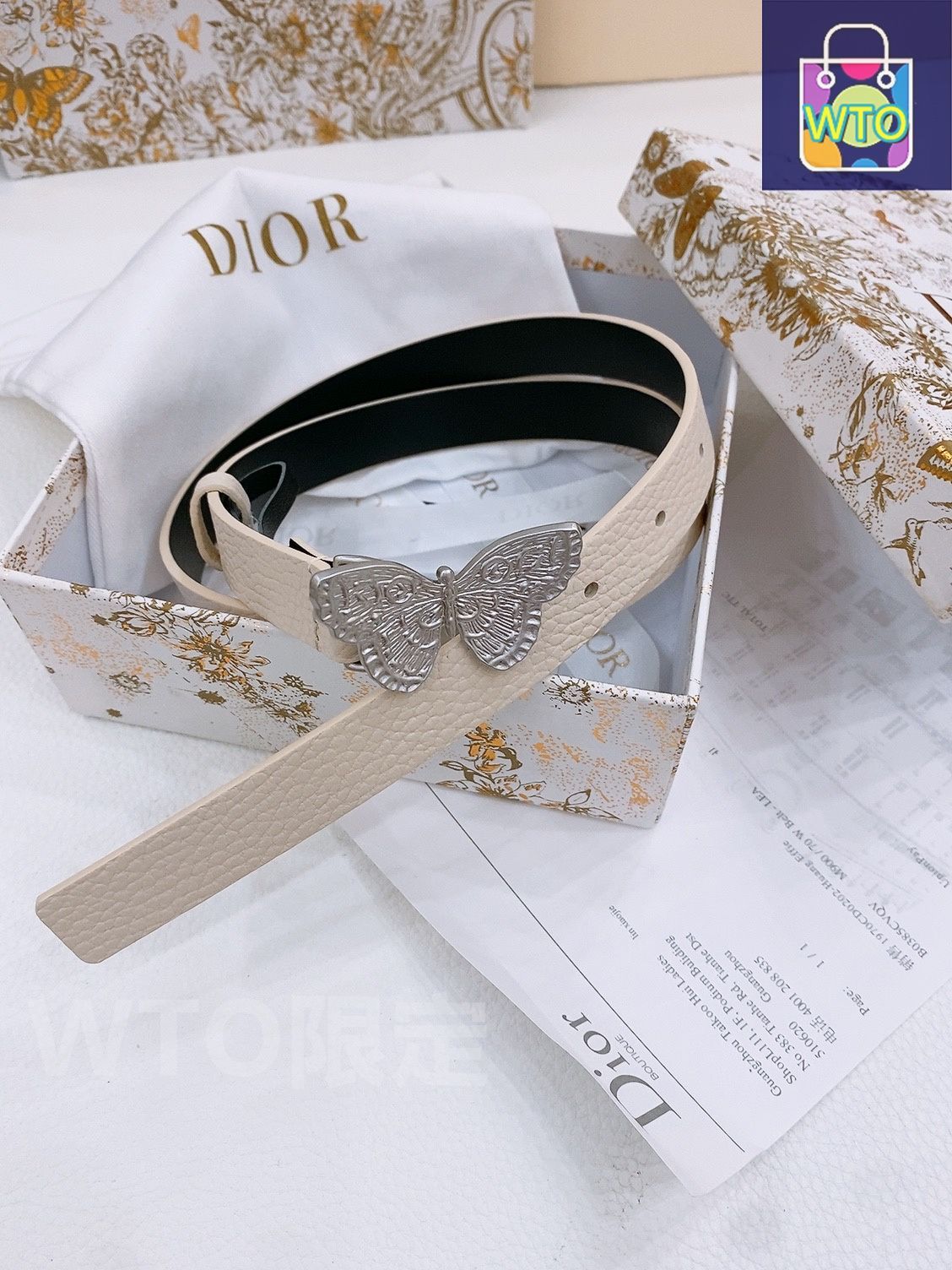 ディオール SADDLE オブリーク ジャガード ベルト ディオール サドル