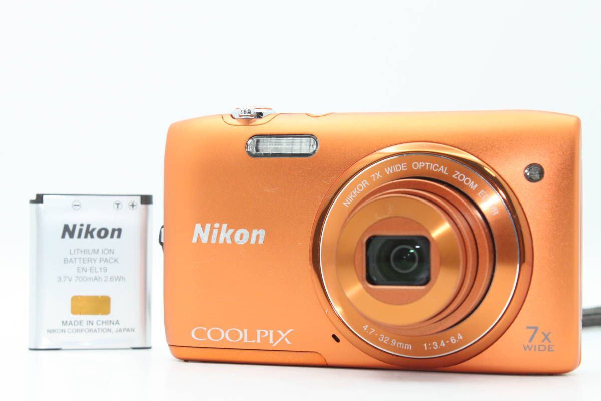 ☆希少☆ニコン Nikon COOLPIX S3500 オレンジ コンパクトデジタル 