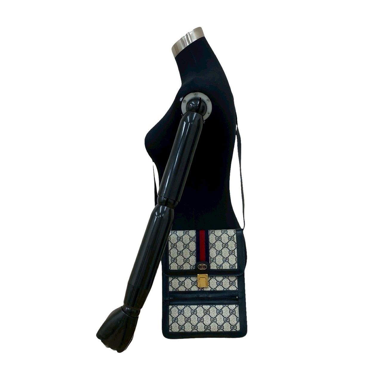 極 美品 GUCCI グッチ オールドグッチ シェリーライン GG ロゴ