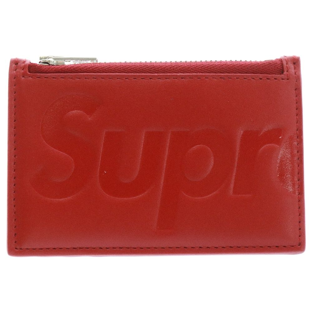 SUPREME シュプリーム 25SS Lather Zip Card H er レザー ジップ カードホルダー コインケース レッド