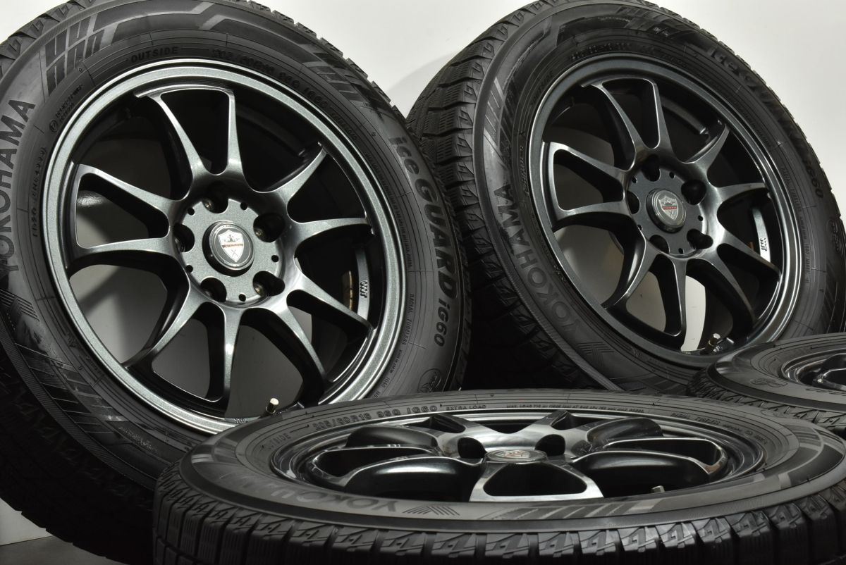バリ溝 ESTROSA 16in 6.5J 45 PCD114.3 ヨコハマ アイスガード iG60 205 60R16 ノア ヴォクシー エスクァイア アクセラ スタッドレス