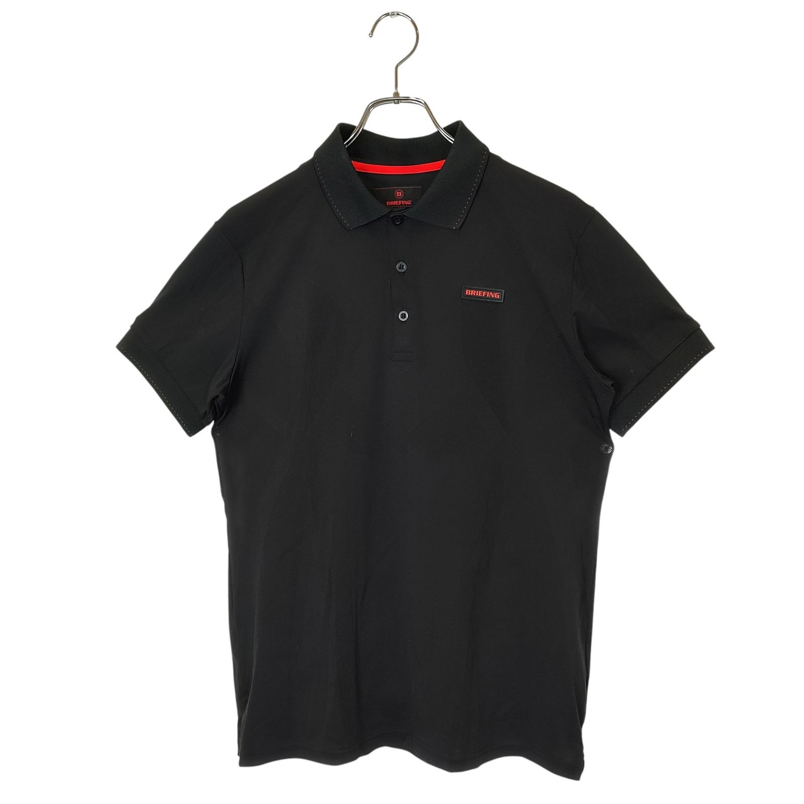 BRIEFING GOLF ブリーフィングゴルフ 23SS W RUSSEL POLO 半袖 ポロシャツ BRG231M03 M ブラック|レッド メンズ