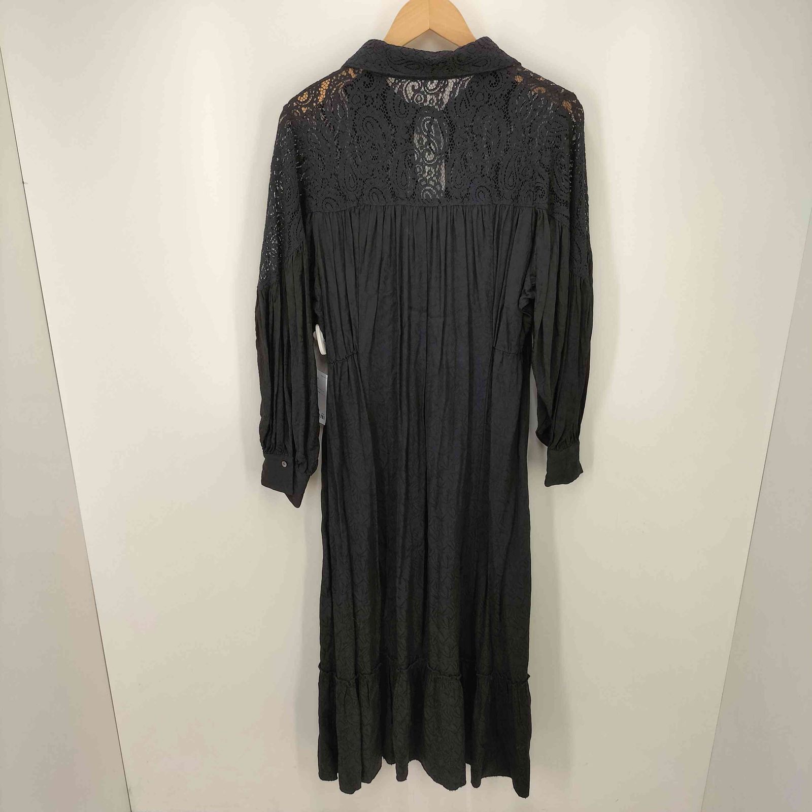 Donna Karan ジャガードフレアワンピース ジーナシス JEANASIS レースキリカエジャガードフレアワンピース
