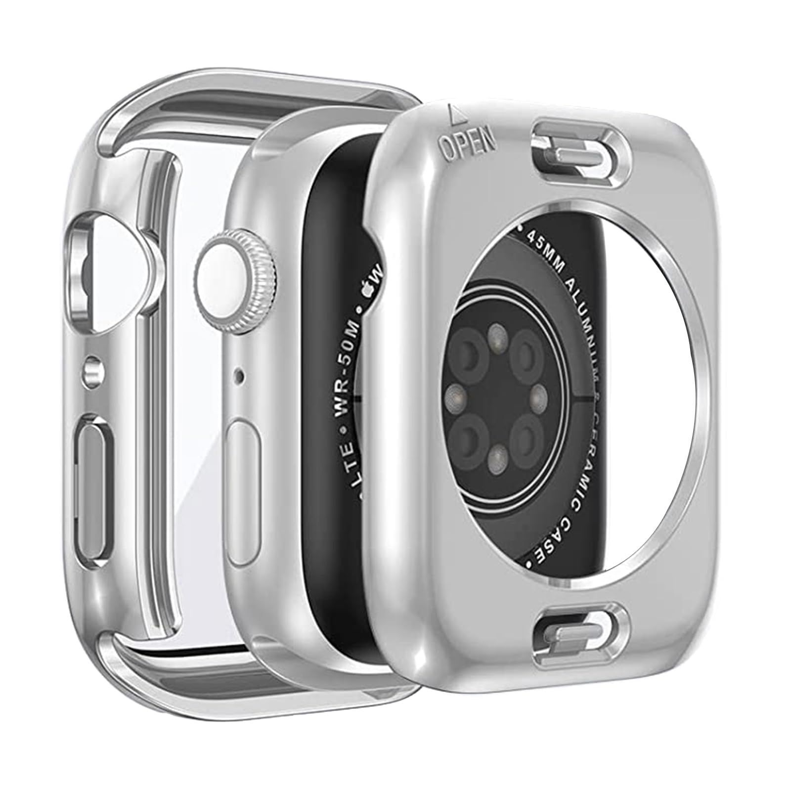【人気商品】45mm ケース 対応 アップルウォッチ カバー 防水 一体型 360 Watch Apple Watch カバー 全面保護 二重構造 アップルウォッチ Apple ケース PC素材 日本旭硝子材 キズ防止 軽量 強化ガラス B