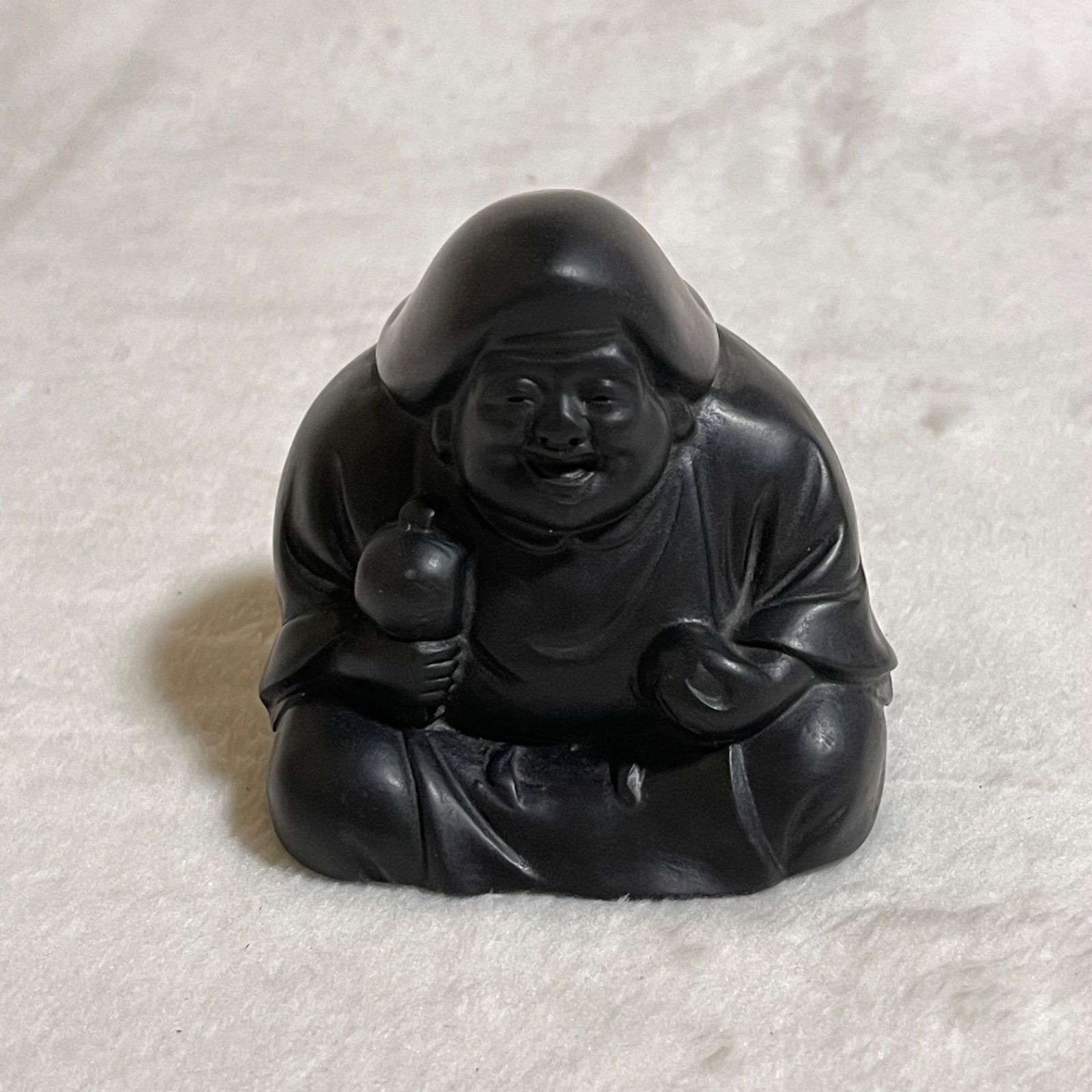☆那智黒石☆ -恵比寿天様☆大黒天様- ☆台座付き☆ 置物 - メルカリ