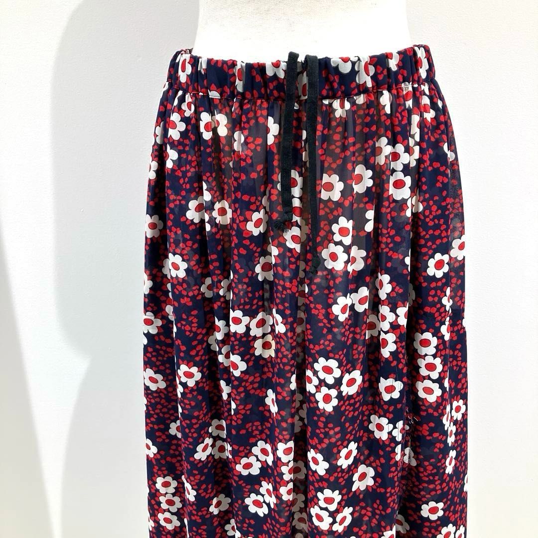 コムデギャルソン　2022年　変形フレアスカート　ウエストゴム　ウール　黒 2022年コムデギャルソン スカート コムデギャルソン 2022年 変形フレア