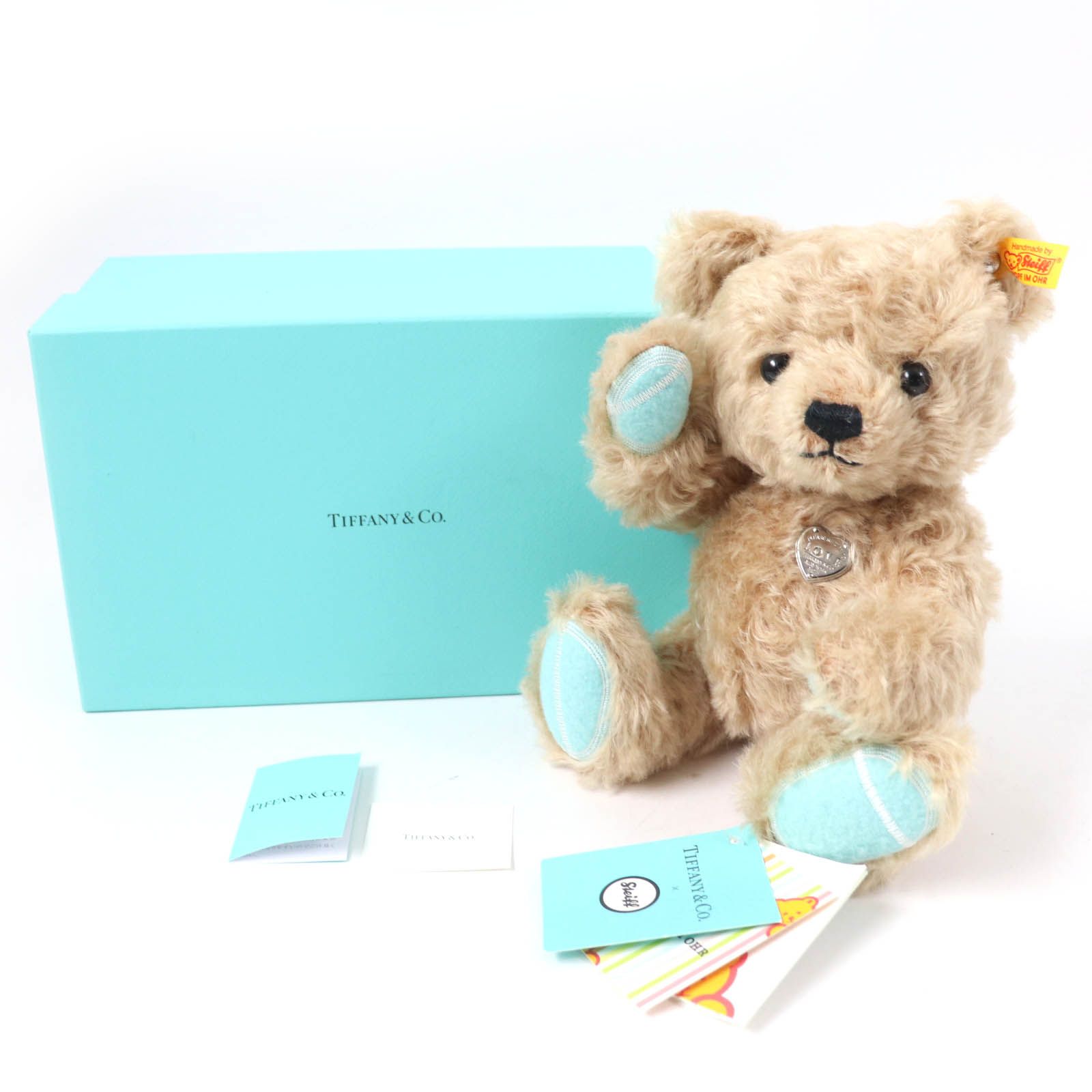 未使用品☆TIFFANY&amp;Co.×Steiff ティファニー×シュタイフ リターントゥティファニー ラヴ クラシック テディベア ぬいぐるみ ベージュ 箱付き レディース TIFFANY&Co. ティファニー シュタイフ ぬいぐるみ 683275