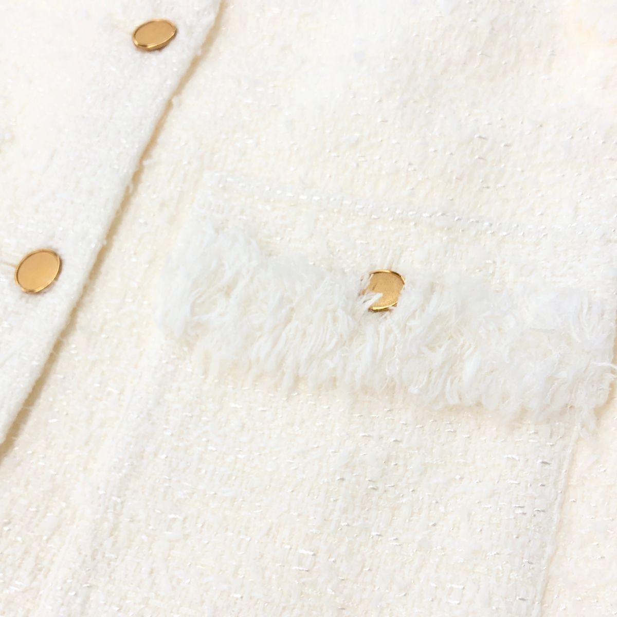 UNITED ARROWS ユナイテッドアローズ ファンシーツイードノーカラー