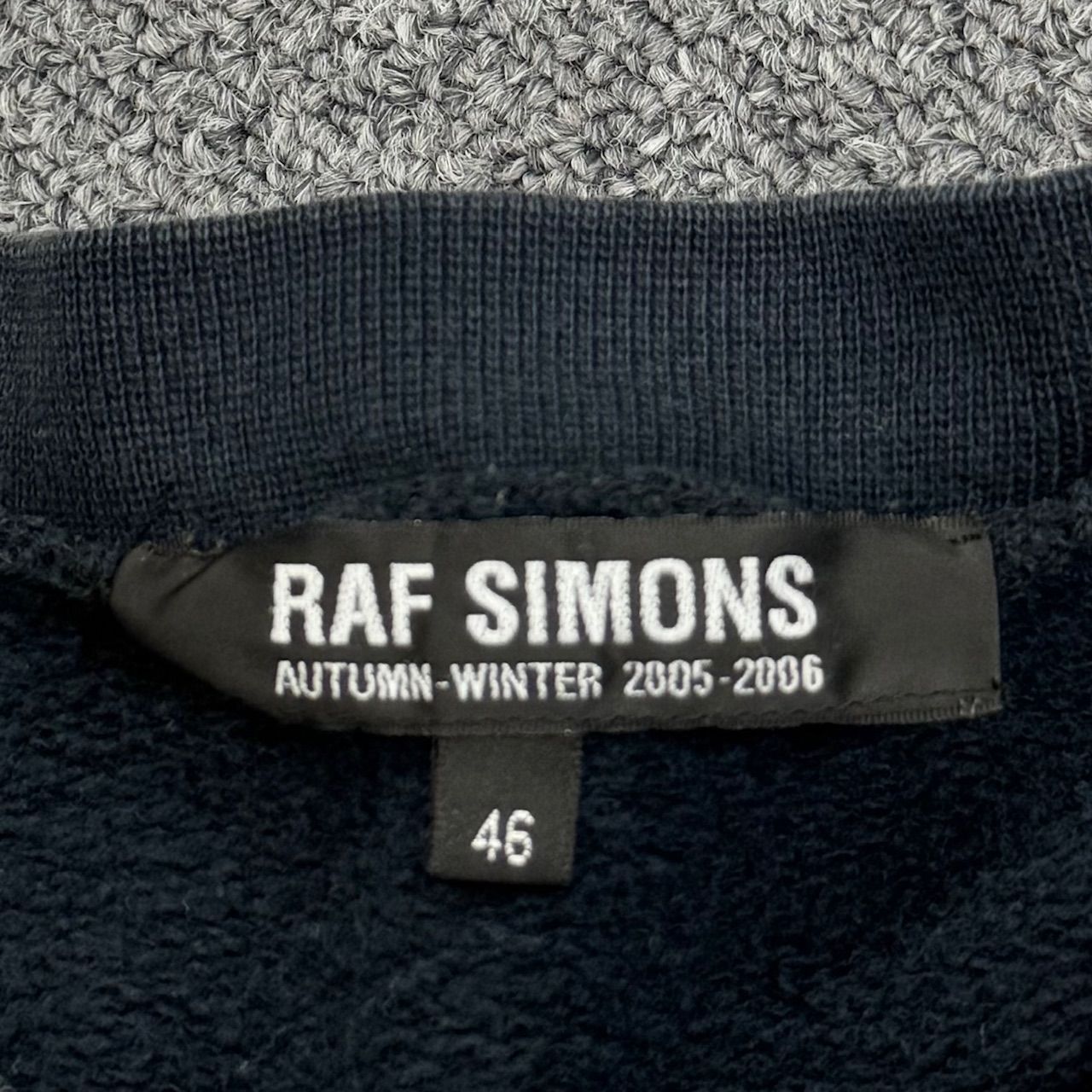 国内正規 RAF SIMONS 05AW PATCH SLOGEN CREWNECK ポルター