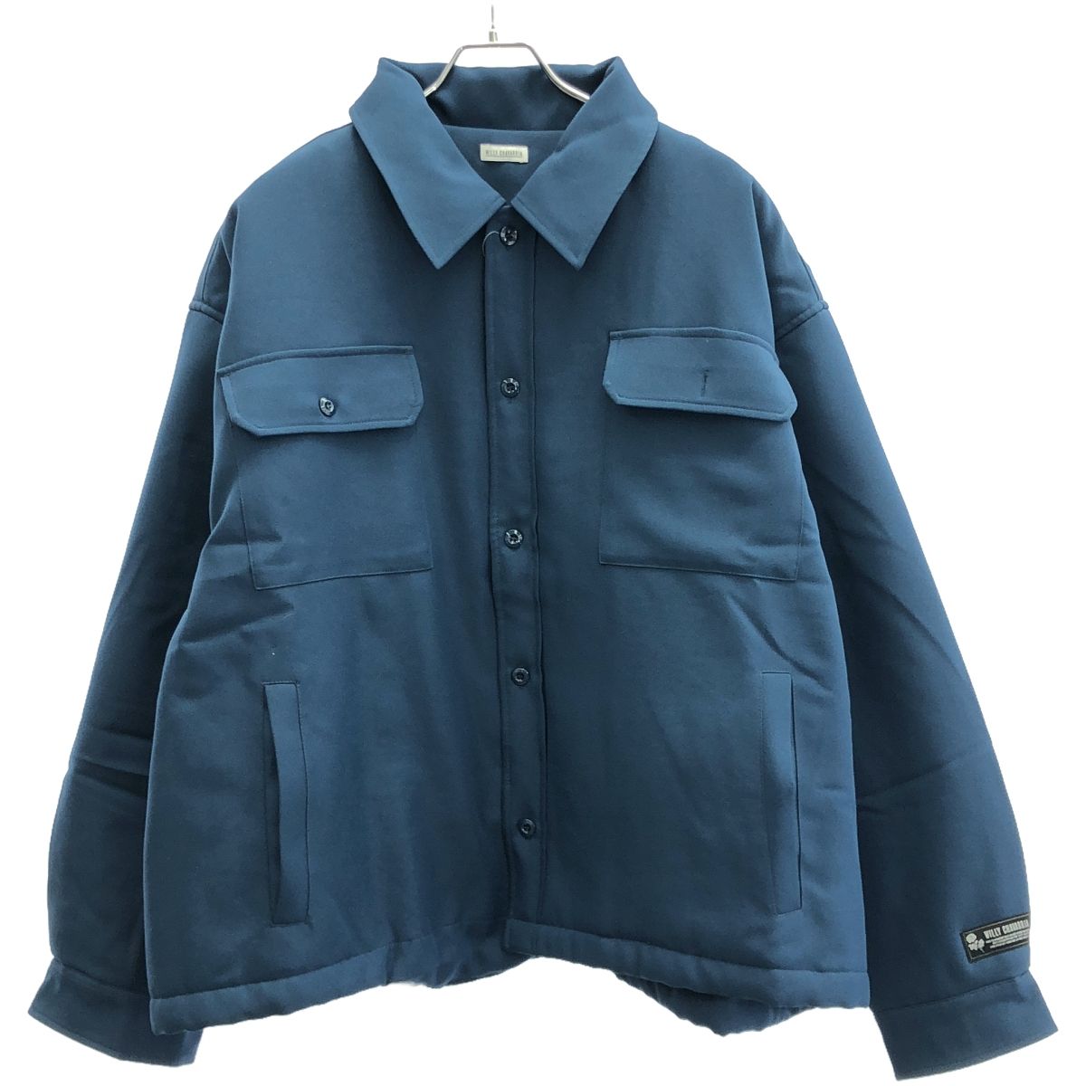 WILLY CHAVARRIA ウィリーチャバリア PLEATED CHANGO CHINO パデットシャツジャケット  ブルー系 L