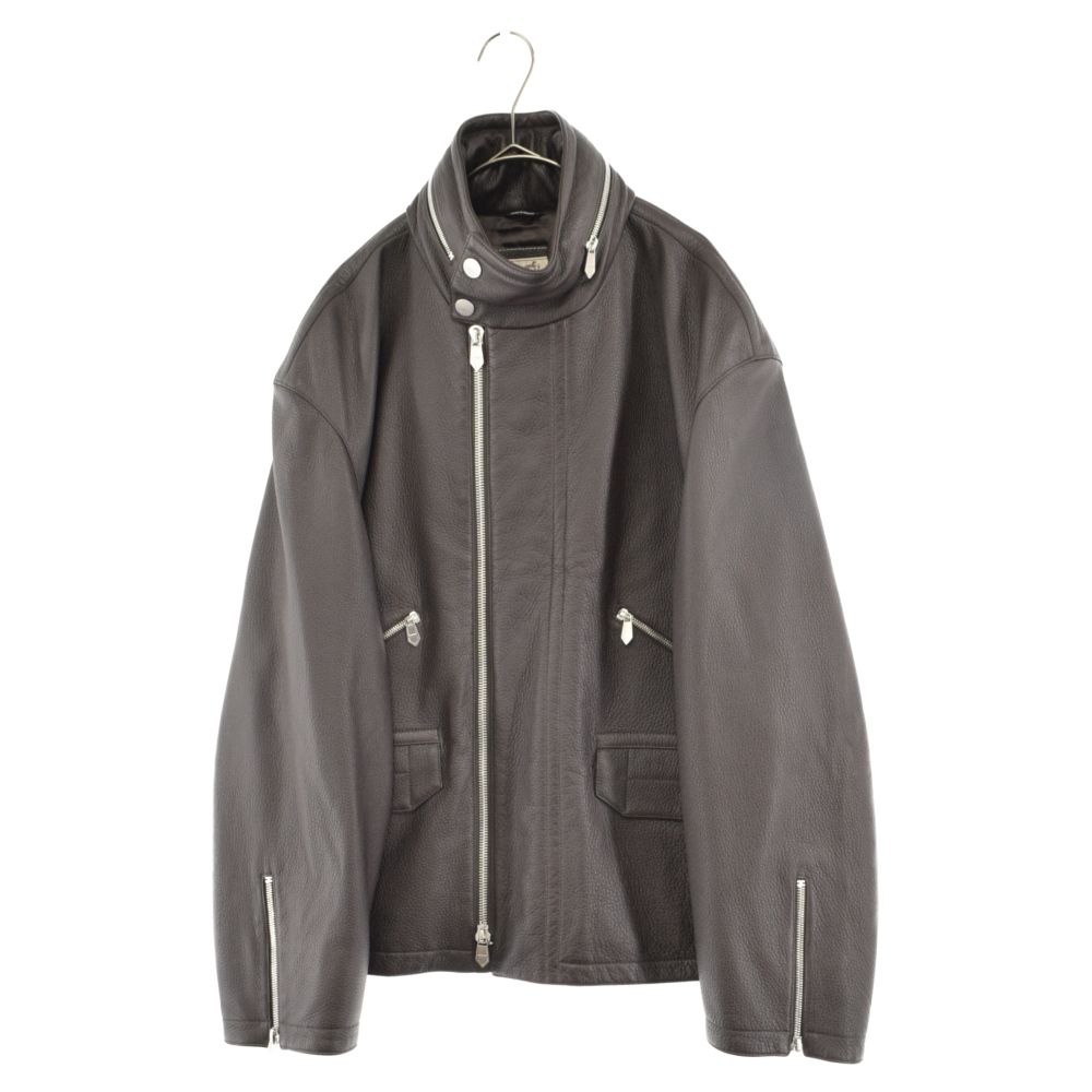 HERMES (エルメス) スタンドカラー ディアスキンレザー