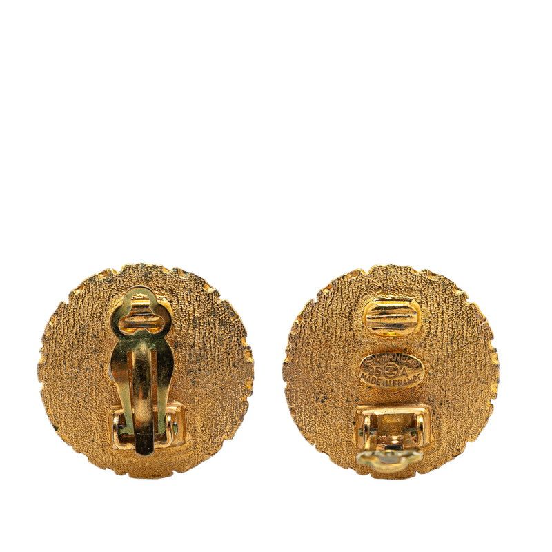 シャネル ヴィンテージ ココマーク ラウンド ゴールド メッキ  