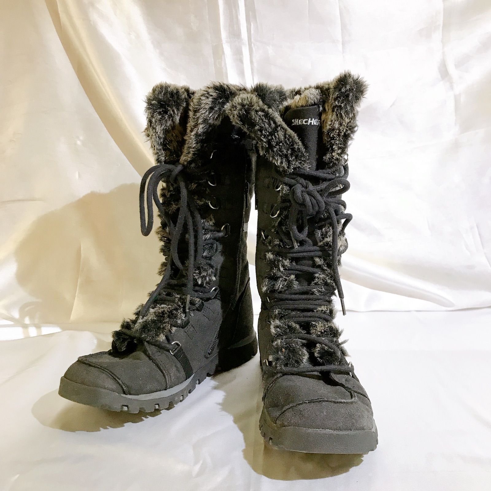 最終価格です♡スケッチャーズ　ファーブーツ スケッチャーズ スリップインズ マックスクッショニング ブーツ