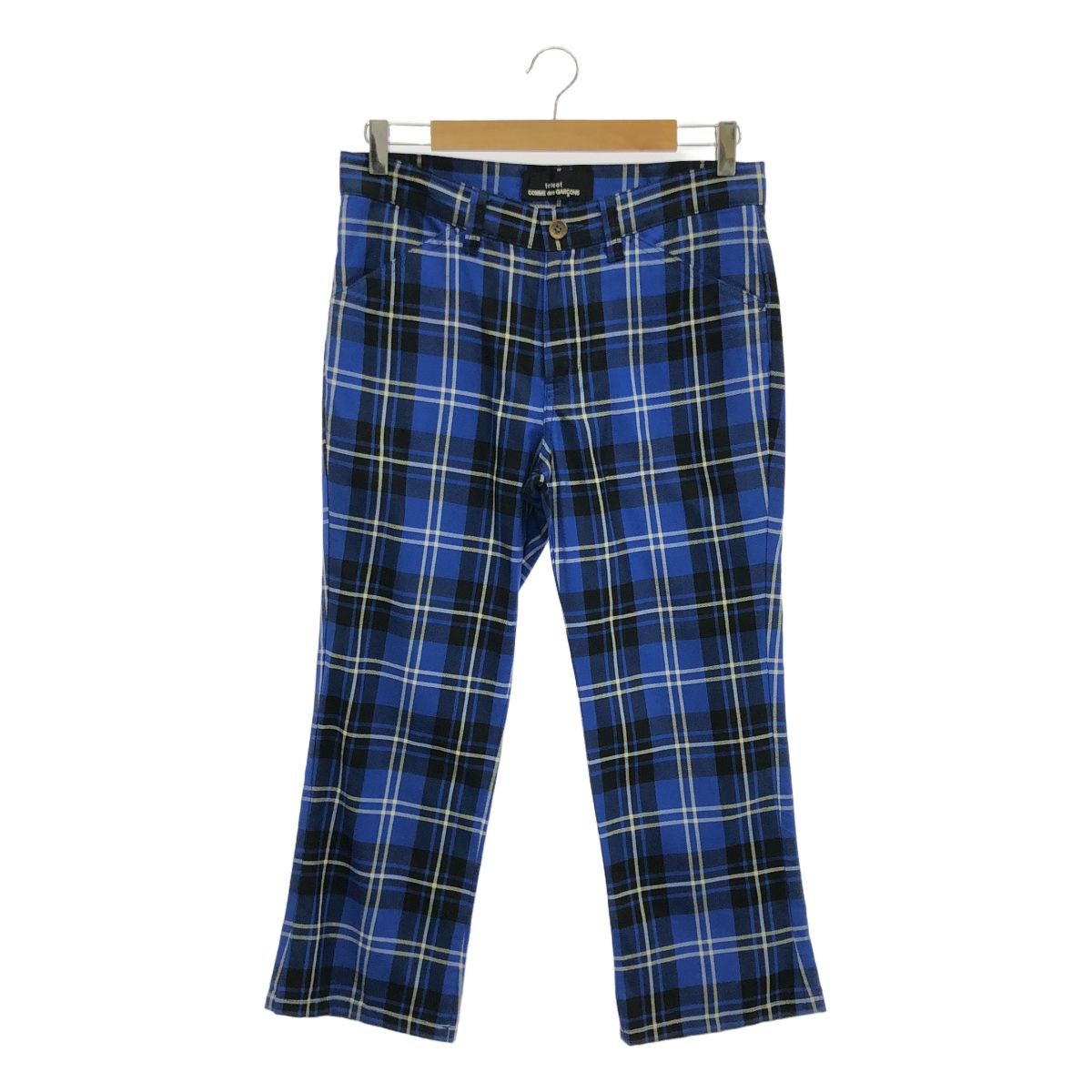 tricot COMME des GARCONS | トリココムデギャルソン | 2009SS | チェック ブーツカット フ スラックスパンツ | M | ブルー | レディース