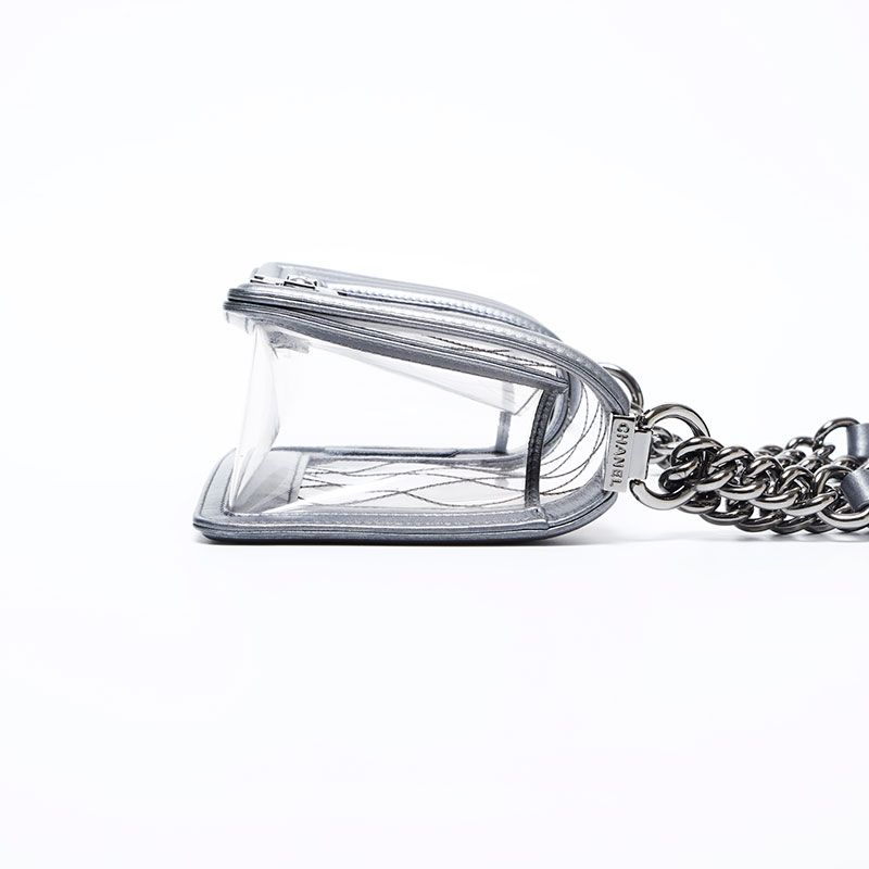 希少 CHANEL シャネル バッグ ショルダー クリア ボーイ PVC 希少 CHANEL シャネル バッグ ショルダー クリア ボーイ PVC