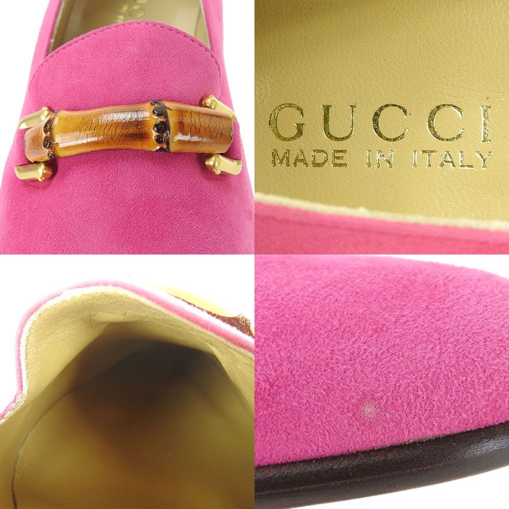 美品 GUCCI グッチ スエード バンブー パンプス ローファー ベージュ グッチ バンブー シューズ｜中古ブランド品・ブランド古着通販