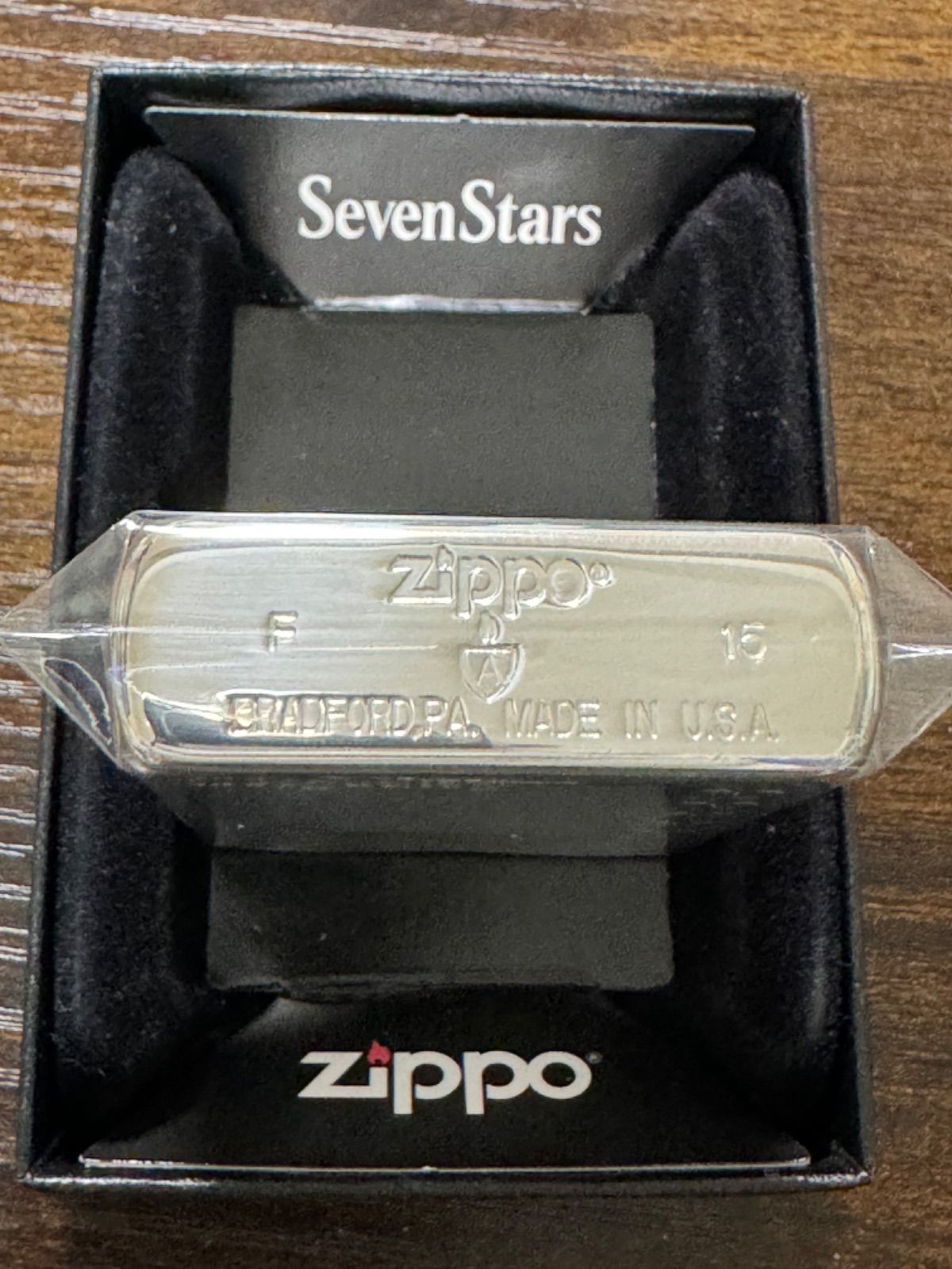 zippo Seven Stars Armor Case 限定品 セブンスター アーマー 2015年製 初期型 前面刻印 シルバー silver 七連星  希少品 デットストック シルバーインナー 同年代 2015年製 ケース 保証書 - メルカリ