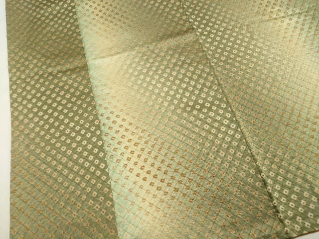 平和屋着物□上質な小紋 総絞り 菱文 暈し染め 正絹 逸品