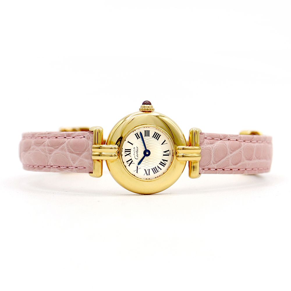 電池交換済 Cartier カルティエ マストコリゼ ヴェルメイユ 150周年記念 1847本限定 W1010595 シルバー YGP イエローゴールド 純正尾錠 レディース クォーツ【6ヶ月保証】【腕時計】【中古】 Cartier - 電池交換済 Cartier カルティエ マストコリゼ ヴェルメイユ