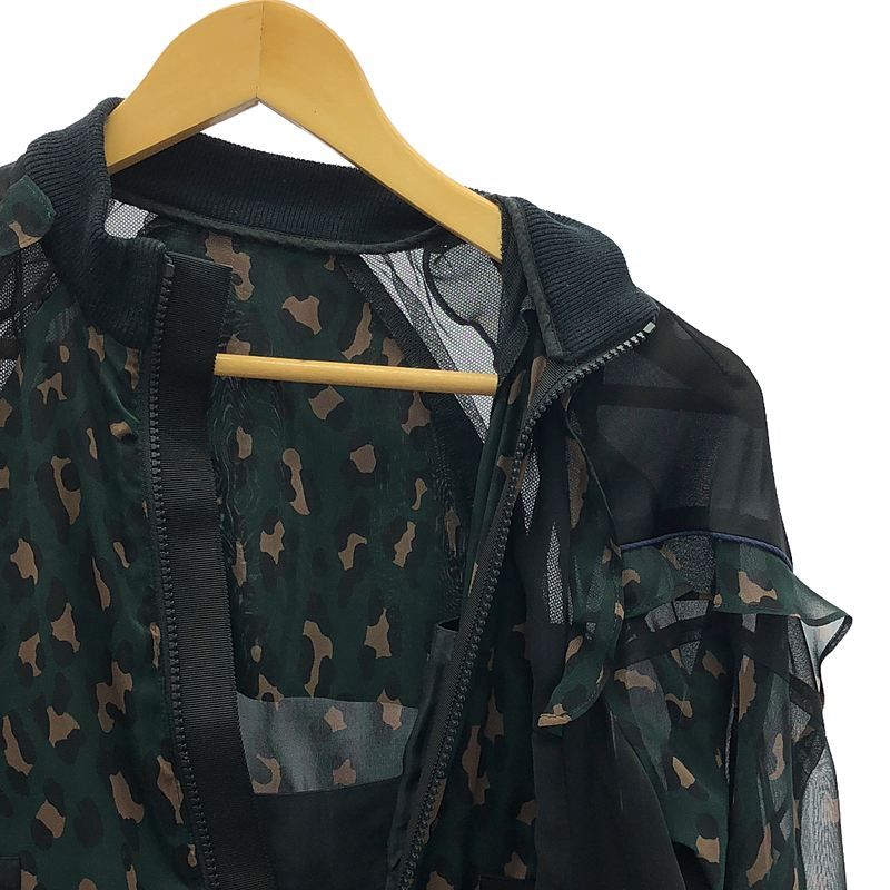 sacai （サカイ）レオパード柄ジャンプスーツ sacai / サカイ | レオパード柄シースルージャンプスーツ | 1