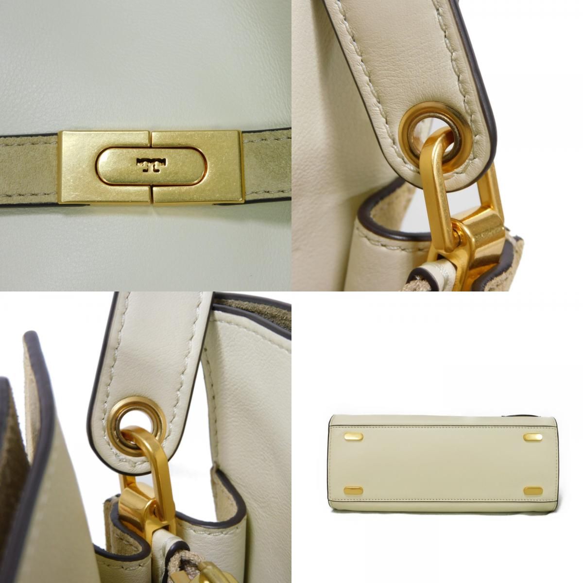 新品 トリーバーチ ジョージア ダブルジップ サッチェル レザー 2WAY Ａ4 リー ラジウィル ペブルド スモール ダブルバッグ : レディース