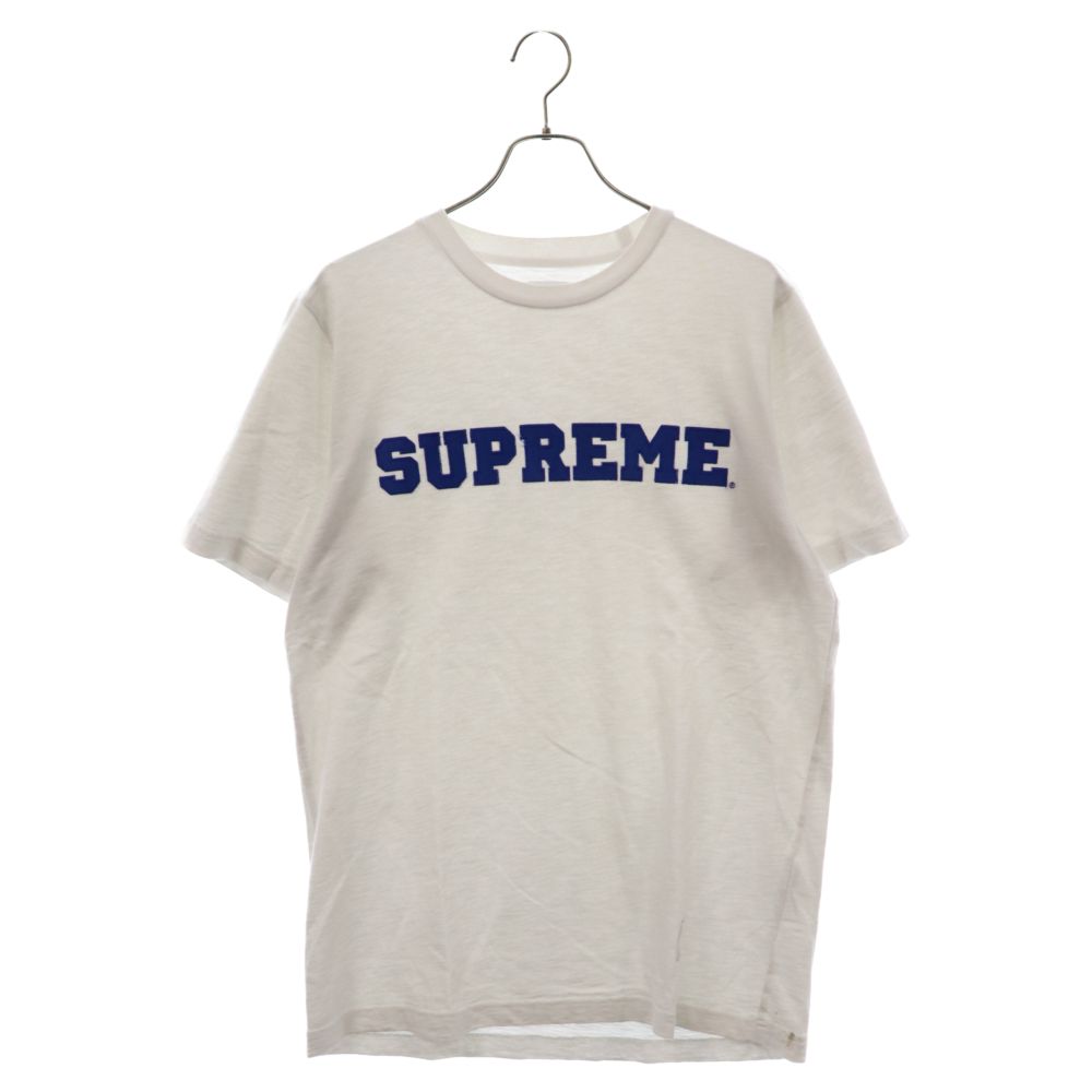 SUPREME (シュプリーム) 17SS Collegiate Logo S/S T カレッジロゴ 半袖Tシャツ ホワイト/ブルー