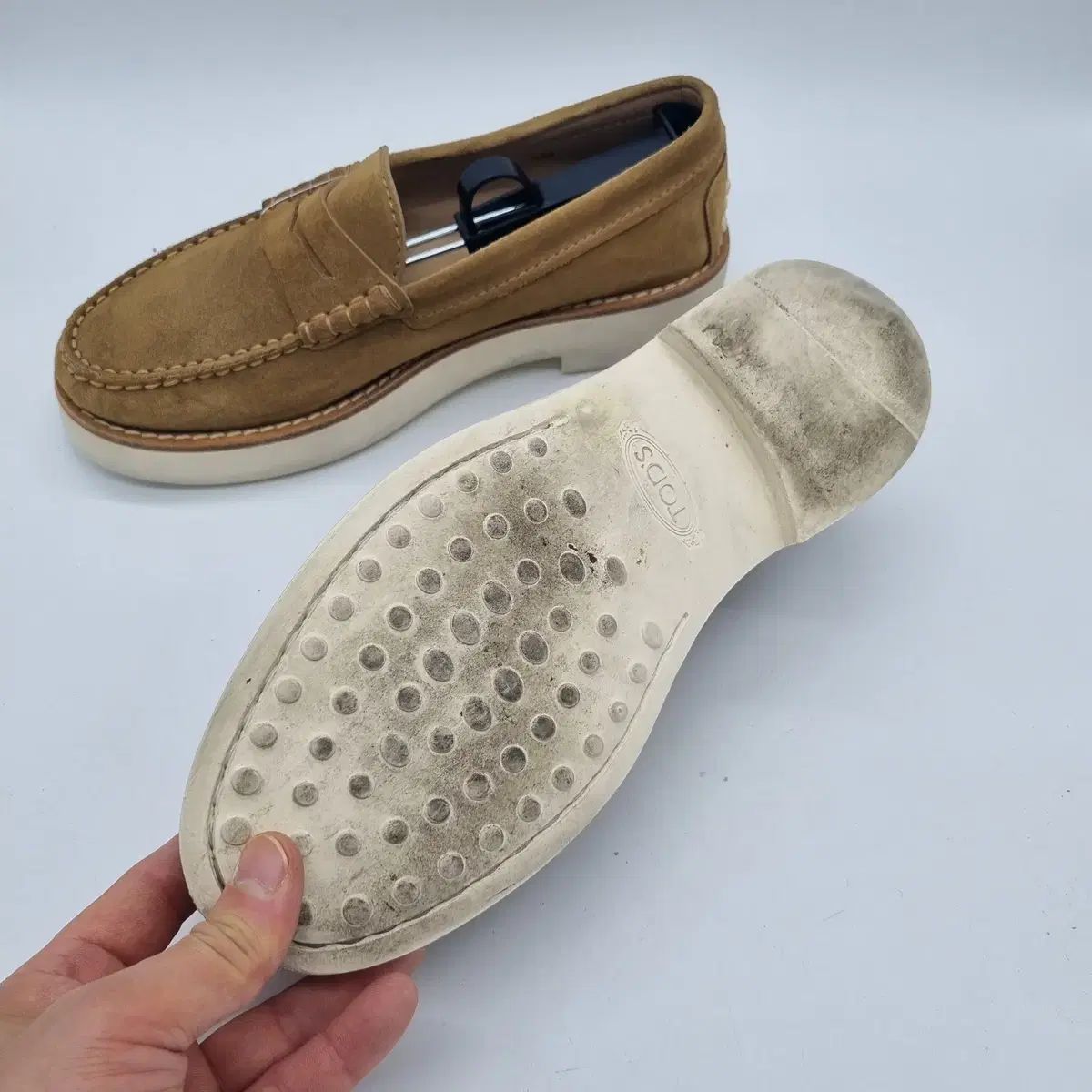 TODS 24SS スエード ローファー ブラウン メンズ 255mm メンズ