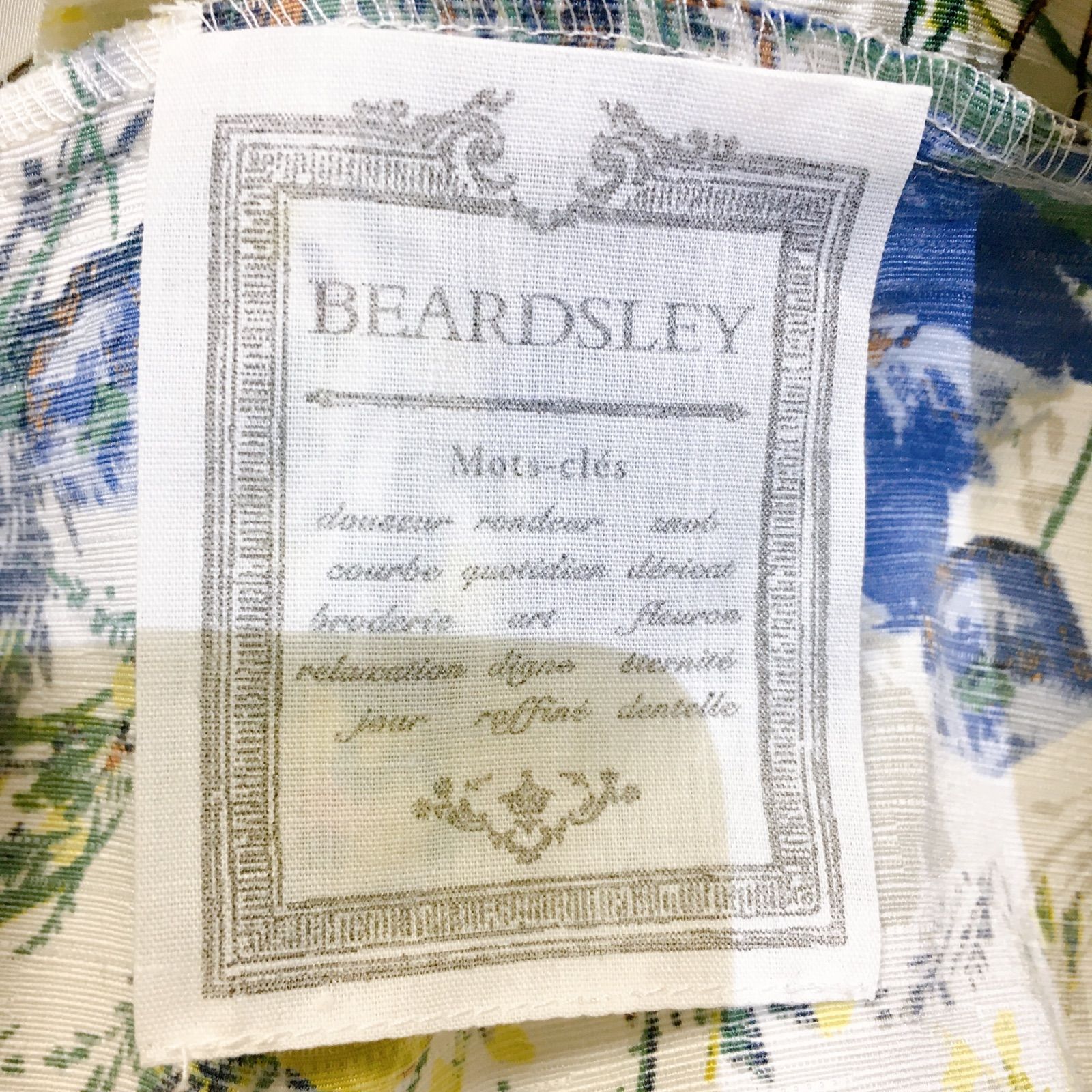 BEARDSLEY ビアズリー ロングシャツ チュニック カットソー 花柄 バックリボン トップス レディース フリーサイズ