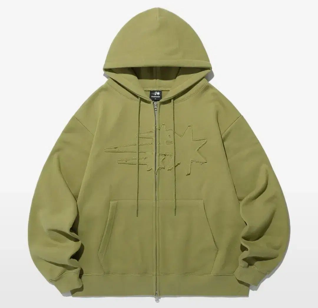 ナイトゴーストクラブ ナゴクレ ジップアップパーカー フード付き オリーブ S 販売しています